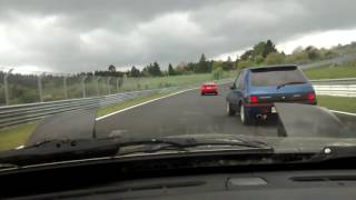 CRASH Peugeot 205 GTi overtakes on wrong side then crashes [upl. by Nathalia]