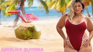 Angelica Oliveira Glamorous Curvy Plus Sized Fashion Models  Biography Wiki Lifestyle Net Worth [upl. by Hillie]