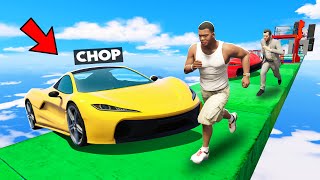 GTA 5 CARS VS RUNNERS SHAMSHER COMPETES WITH CHOP [upl. by Hteik]