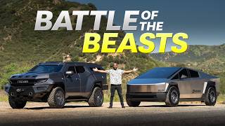 Tesla Cybertruck VS Rezvani Vengeance Battle Of The BEASTS  4K [upl. by Oiramat]