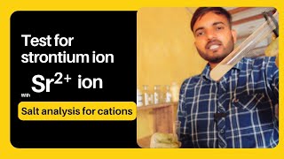 Test for strontium ion Sr2 salt analysis for class 11 and 12 chemistry saltanalysis [upl. by Roxanne]