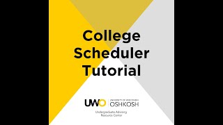 College Scheduler Tutorial [upl. by Anividul]