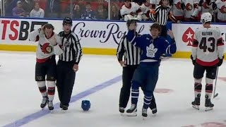 Line Change Gets Heated Between Rookie Nikita Grebenkin And Adam Gaudette [upl. by Etteniotna]