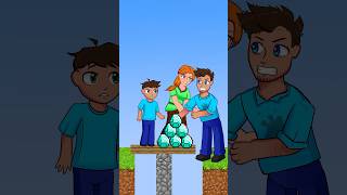 Tragic story of Bad Steve Dad What parent will you choose  Minecraft Animation shorts [upl. by Rovit]