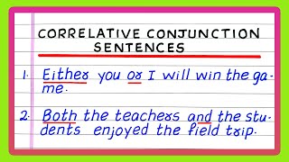 CORRELATIVE CONJUNCTION  5  10 CORRELATIVE CONJUNCTIONS  IN ENGLISH GRAMMAR [upl. by Hilel196]