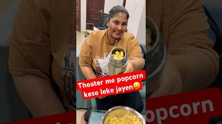 I sneaked in popcorn in theatre 😛 comedy viralvideo shortsfeed shorts popcorn movie pvr [upl. by Funch343]