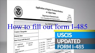 How to fill out form I485 Adjustment of Status Expires 2021 Part 1 ENGLISH [upl. by Ennyroc966]