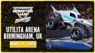 Monster Jam Ramped Up Birmingham UK Full Event  March 31 2024  Monster Jam International [upl. by Dhar]