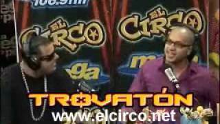 Tiraera en el Trovaton Nicky Jam vs Ricky Villanueva en El Circo de La Mega [upl. by Lienaj]