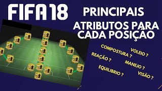 Principais atributos todas as Posições  FIFA 18 [upl. by Tiffany]