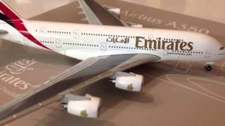 Herpa Emirates Airbus A380 1500 Model UNBOXING [upl. by Nihs]