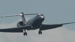 GULFSTREAM G650 N6453 LANDING AT FARNBOROUGHEGLF UK 262024  FLIGHT FROM DUBLIN [upl. by Airetak639]