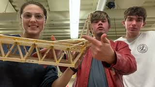 Nate Mirian amp Tyler Balsa Wood Bridge Project [upl. by Enitnatsnoc482]