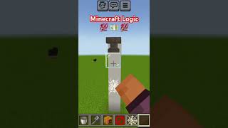 Minecraft Logic 🤑🤫😈 shorts minecraft minecraftlogic gaming [upl. by Einnhoj]