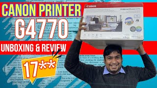 Canon Pixma G4770 Printer 🖨️  Unboxing And Installation  Honest Review In Hindi  Best Printer [upl. by Truk575]