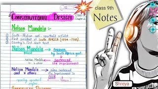 Class 9 civics chapter 2 notes constitution design class 9 constitution design notes [upl. by Naillij526]