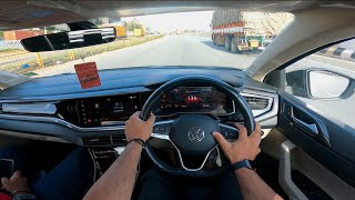 POV  Driving the Virtus GT on a busy highway  4K HDR [upl. by Nirual429]