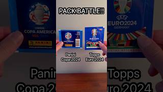 Panini Copa America 2024 vs Topps Euro 2024 sticker pack opening battle [upl. by Onaireves]