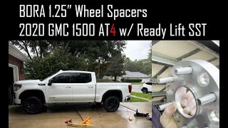 GMC 1500 AT4 BORA Wheel Spacer Install [upl. by Tarrance]