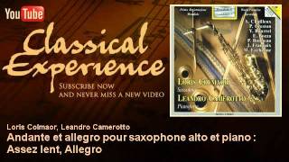 André Chailleux  Andante et allegro pour saxophone alto et piano  Assez lent Allegro [upl. by Philana]