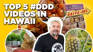 Top 5 DDD Bites in Hawaii with Guy Fieri  Diners DriveIns and Dives  Food Network [upl. by Lambert849]