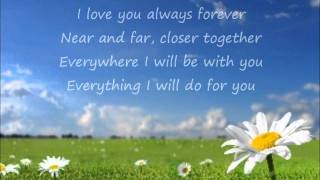 Donna Lewis  I Love You Always Forever Lyrics [upl. by Amii89]