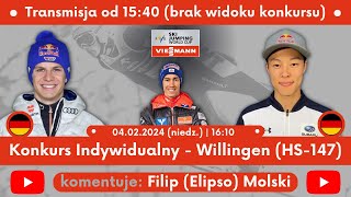 PŚ  Konkurs Indywidualny  Willingen🇩🇪 HS147  04022024 niedz  1610  🔴LIVE🔴 [upl. by Soigroeg]