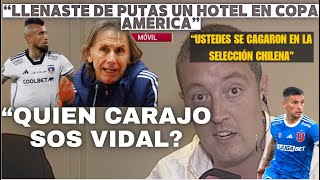 PERIODISTA ARGENTINO CON PROFUNDO ARDOR PARA LA OLLA CON VIDAL Y LE HACE UN QUEQUE A GARECA chile [upl. by Aleakcim]