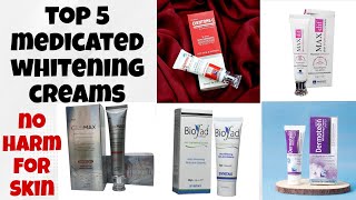 top 5 medicated whitening creamsskin lightning creamhow to fair skinbest night creamsnightcream [upl. by Eissed450]