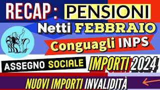 📌 RECAP 👉 PENSIONI FEBBRAIO NOVITÀ 2024 CONGUAGLI amp RIFORMA IRPEF DATE PAGAMENTI NUOVI IMPORTI [upl. by Ddene440]