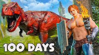 I Spent 100 Days In ARK Survival Ascended The Island [upl. by Ecaj]