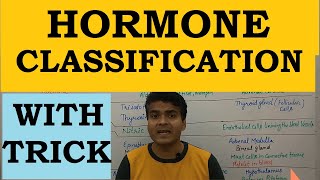 Hormone in Hindi  Hormone Classification Tricks  Site of Secretion  Endocrine System  MCQ  NEET [upl. by Aruam]