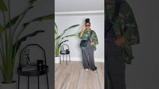 Elevated everyday look…army fatigue and oversized pants Stan FallFashion FallOutfits [upl. by Dnomasor]