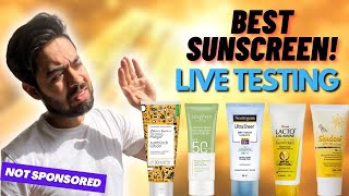 Sunscreen Showdown Top 5 Best sunscreen in India  Honest Review With Live Results sunscreen [upl. by Dwinnell491]