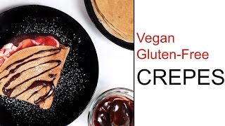 Healthy Crepe Recipe vegan and glutenfree  Delicious Nutrition [upl. by Otrebron]