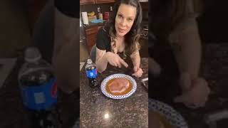 Woman Pours Soda on Raw PorkChop amp Parasites Come Out of the Meat [upl. by Holms809]