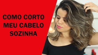 COMO CORTO MEU CABELO CURTO EM CAMADAS SOZINHA EM CASA  PASSO A PASSO [upl. by Bergess]