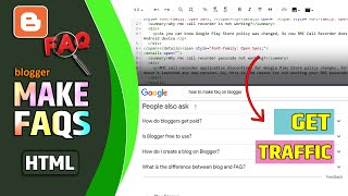 How to Add FAQs on Blogger Website Post  FAQs Make on Blogger Post [upl. by Eimac]