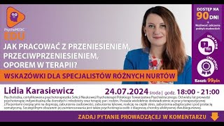 Jak pracować z przeniesieniem przeciwprzeniesieniem oporem w terapii Wskazówki dla specjalistów [upl. by Thornburg]