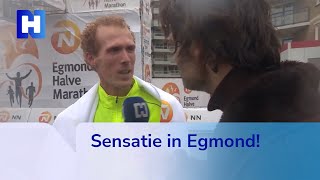 Lucas Nieuweboer na 18 jaar eerste Nederlandse winnaar Halve Marathon Egmond [upl. by Sands]