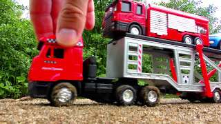 Cars Crossing the River  Tractor Car Trailer Monster Truck [upl. by Cod]