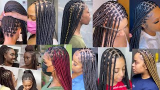 50 Medium Knotless Braids Hairstyles for Black Women  Long Knotless Braids Hairstyles [upl. by Relyhcs]