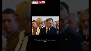 Andrzej i Agata Dudowie w USA Prezydent z wyjątkowym prezentem w amerykańskiej Częstochowie shorts [upl. by Amsirak658]