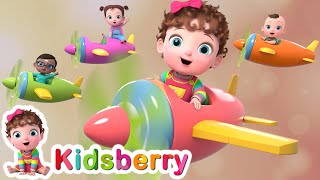 Ten Little Airplanes  More Nursery Rhymes amp Baby Songs  Kidsberry [upl. by Theran656]