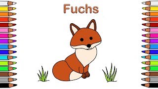 Ausmalbilder für Kinder 🎨​ Malbuch für Kinder 🌼​ Malen für Kinder 🌼​ Ausmalbilder 🎨​​ Fuchs [upl. by Edrahs]