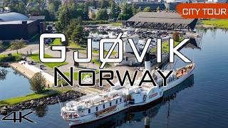 Gjøvik Norway  City Tour amp Drone 4k [upl. by Hendrick577]