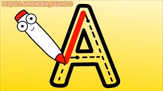 Aprende a escribir las letras del abecedario de la A a la Z Video para niños PequesAprendenJugando [upl. by Dagley834]