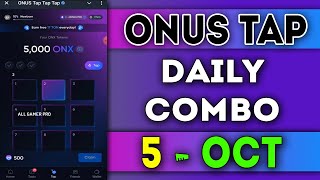 Onus Tap Tap Tap Daily Code 5 October 2024  Today Onus Daily Code  AGP onusdailycode [upl. by Dierdre812]