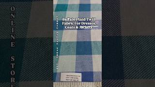 Buffalo Plaid Twill Fabric for Fall shirts pants dresses dressmaking sewingforkids sewists [upl. by Bowlds]