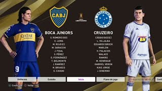 BOCA JRS X CRUZEIRO  Libertadores da América 2024 PESPS4 Semifinal volta  Melhores momentos [upl. by Wendel]